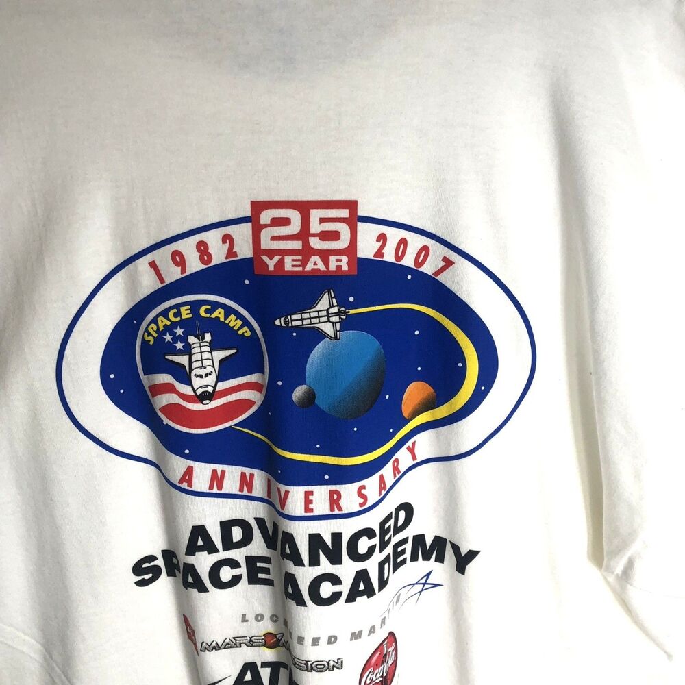 Vintage 2007 Space Camp Advanced Space Academy 25th Anniversary T-Shirt 2XL - Picture 3 of 7
